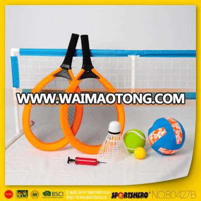 Outdoor Sports 3 In 1 Beach Volleyball Jumbo Badminton Tennis Racket For Family