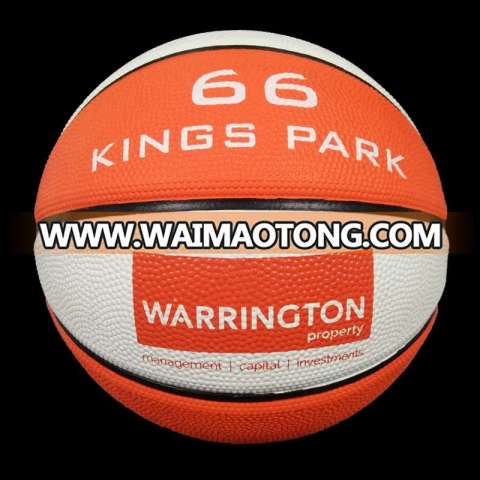 custom logo ball rubber basketball mix orange white ball size 3 online